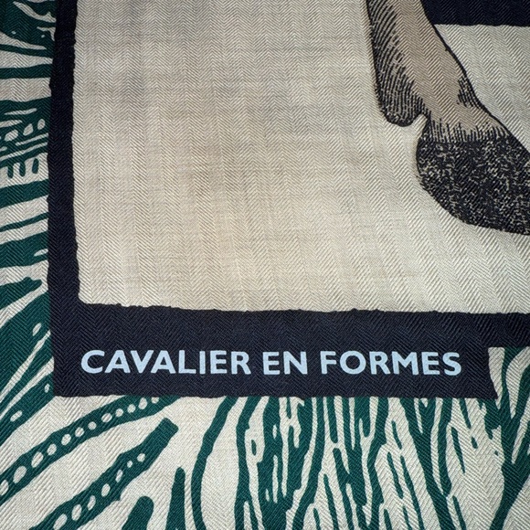 Hermes Brand New Cavalier en Formes shawl 140 - Picture 3 of 6